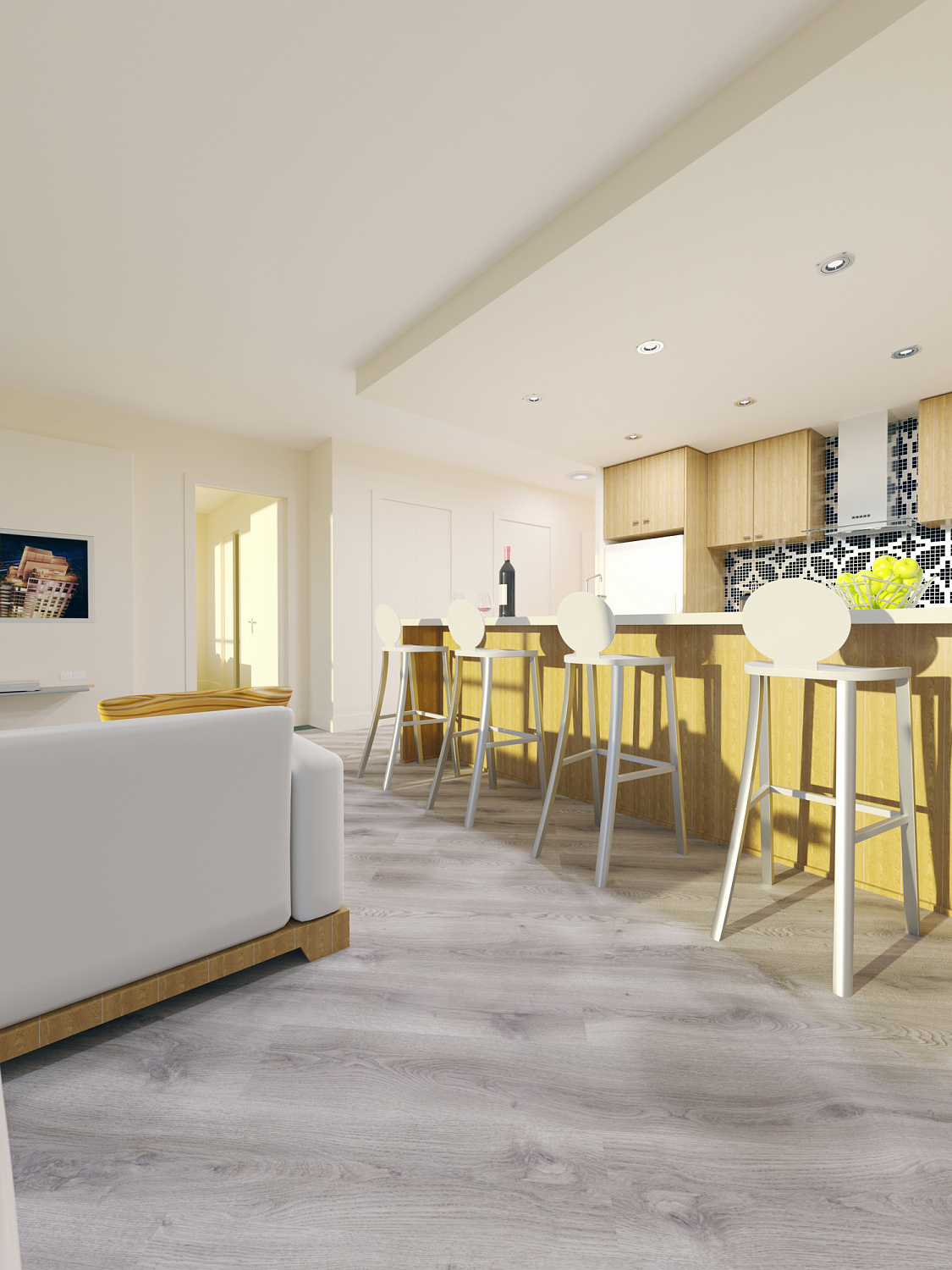 Кварцвиниловая плитка Fine Floor Light FF-1372 Дуб Берген кварц винил напольный