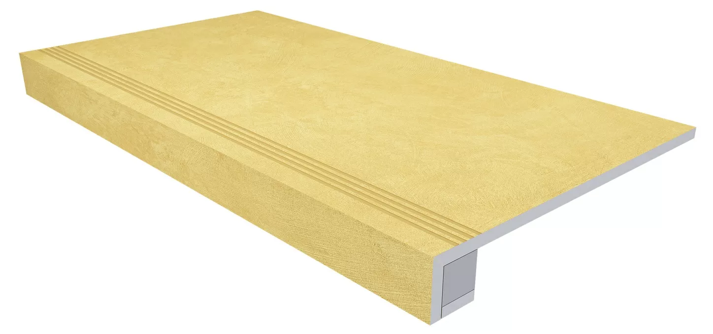 Комплект Estima SR04 Spectrum Yellow (Ступень 33x120 непол. прямоугол. бортик с насечками + Подступенок 14,5x120)