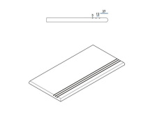 Ступень закругленная угловая левая Italon Charme Deluxe X2 Grigio Orobico X2 30x60