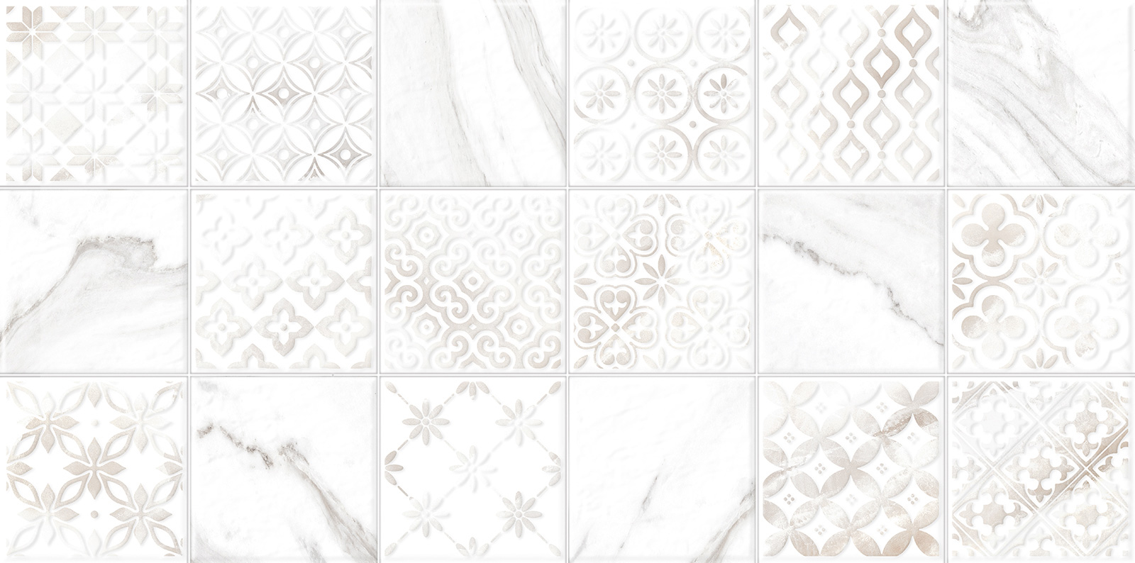 Керамическая плитка Alma Ceramica Фреско TWU2550FRC17 белый 24.9x50