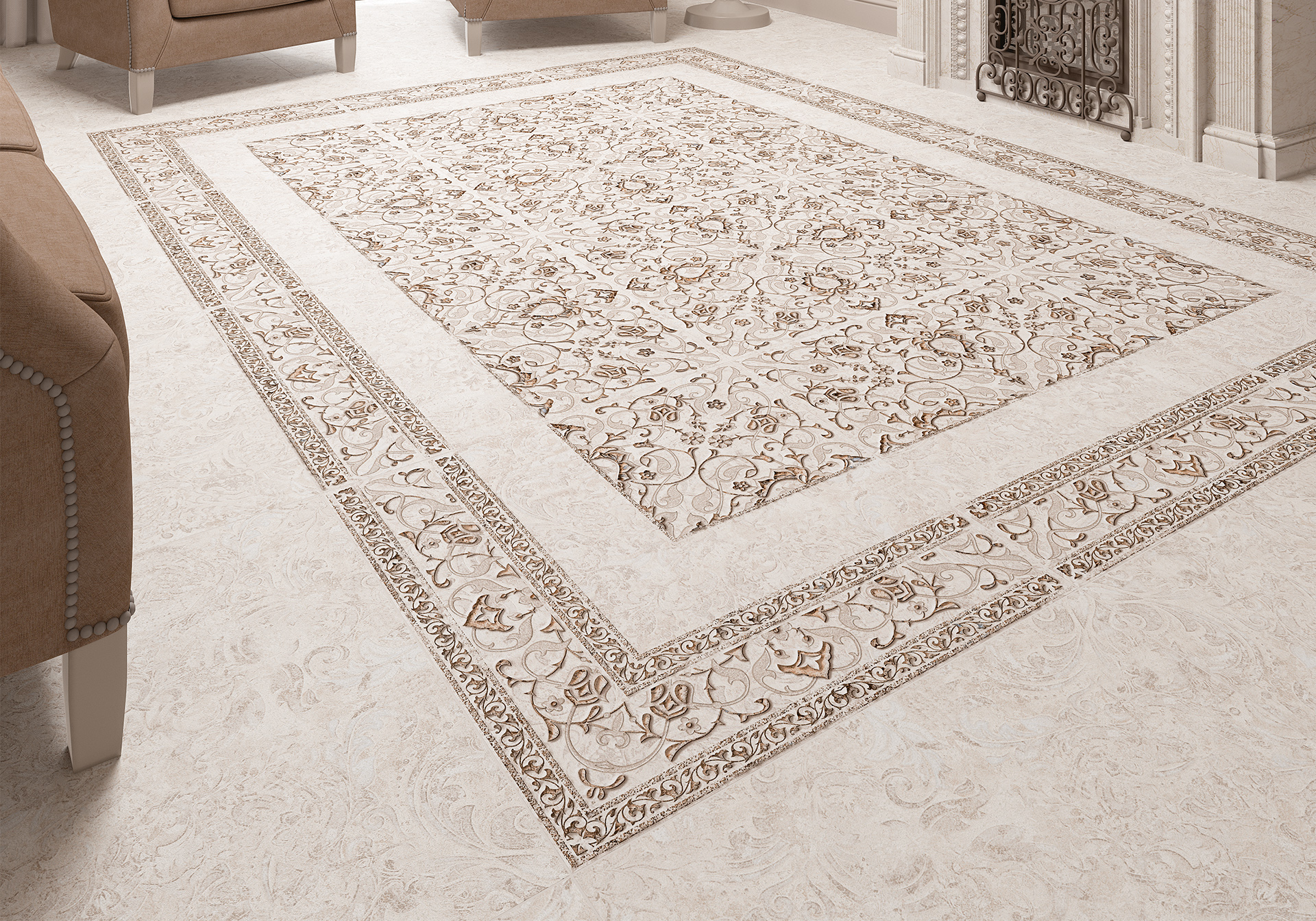 Керамогранит Alma Ceramica Делони GFU04DEL04R бежевый 60x60