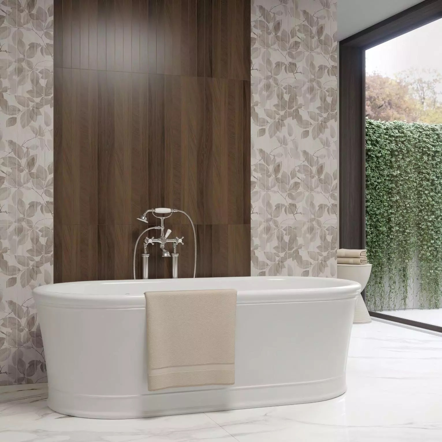 Керамическая плитка Kerama Marazzi 13093TR Семпионе бежевый структура матовый обрезной 30x89.5