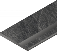 Бортик с выемкой закругленный правый Italon Materia X2 Titanio 30x60