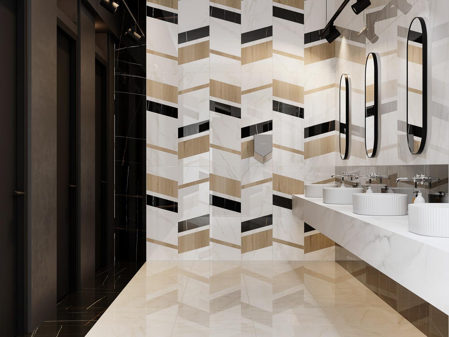 Декор Kerama Marazzi Бертран 1 микс 40x120 ID129
