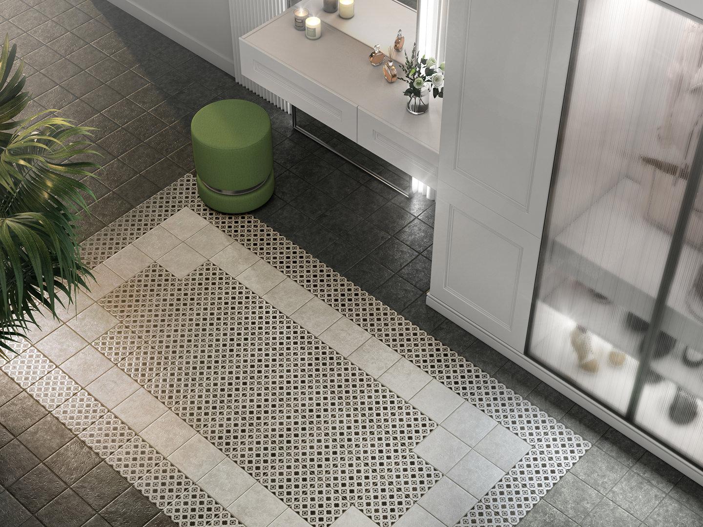 Декор Kerama Marazzi Фреджио 2 черно-белый 20x20 VT\A295\SG1544N