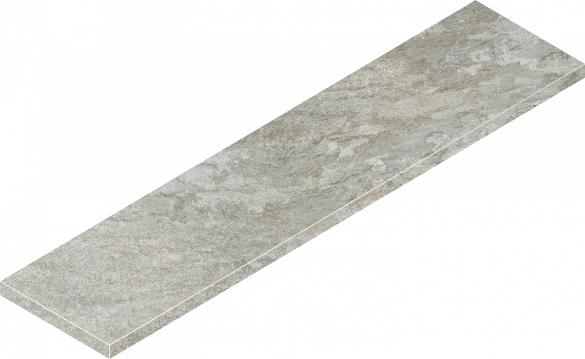 Ступень Италон Магма Сильвер угловая левая 620070002987 серый 33x120