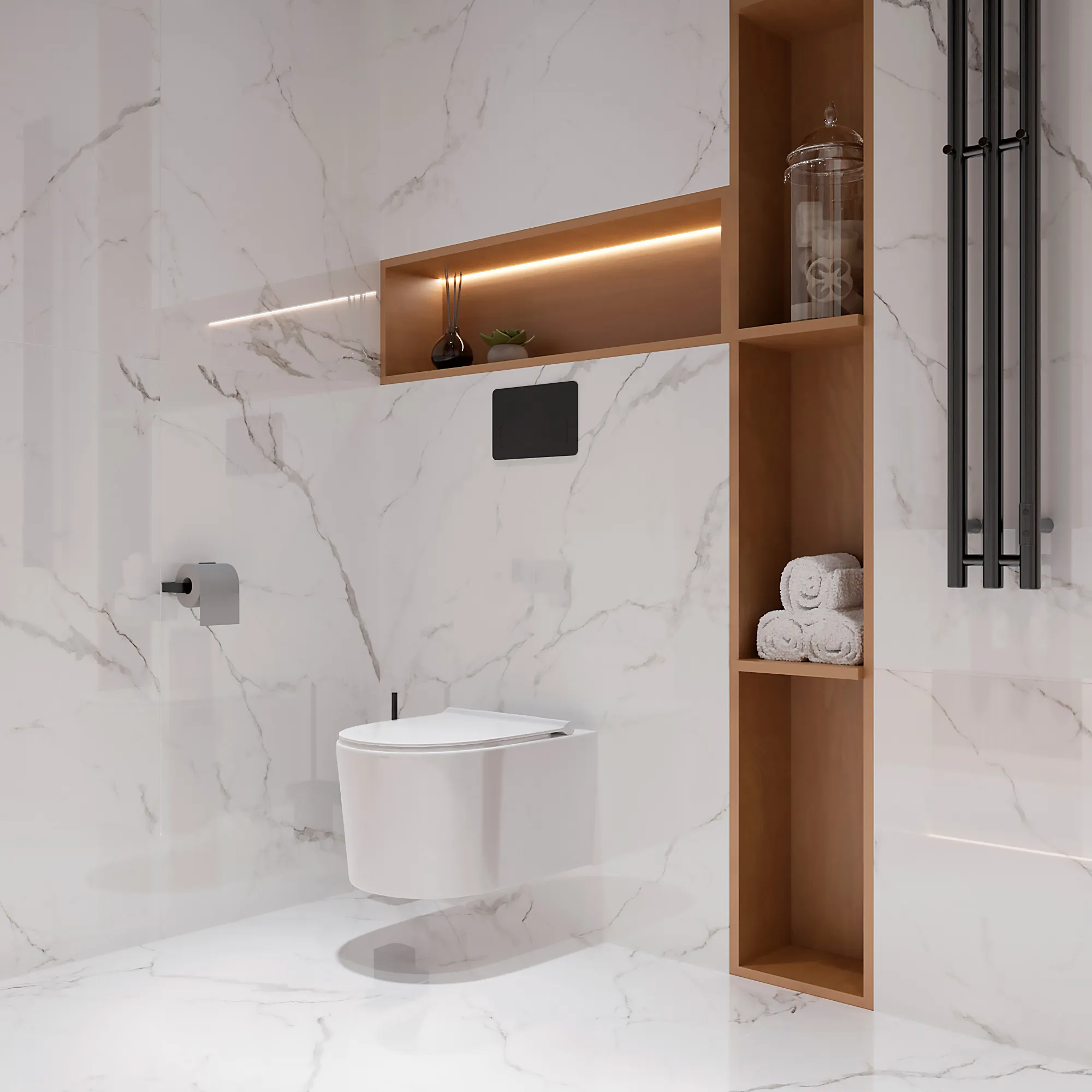 Керамогранит Аркадия Керамика FP1039-A Statuario Fine Full Polished 60x120 белый