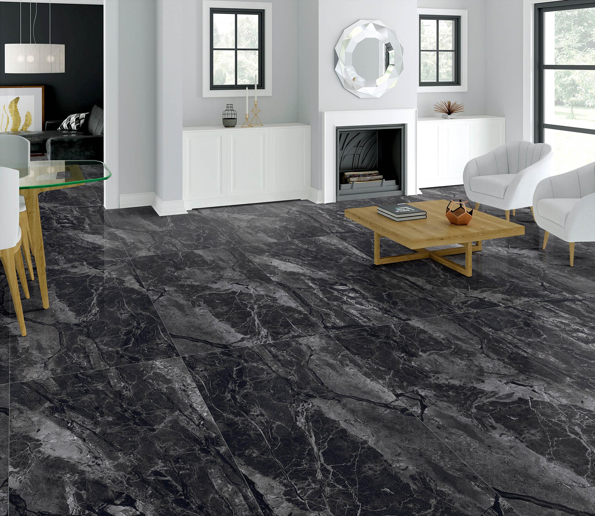 Керамогранит Laparet Kenya Nero черный 60x120 полированный