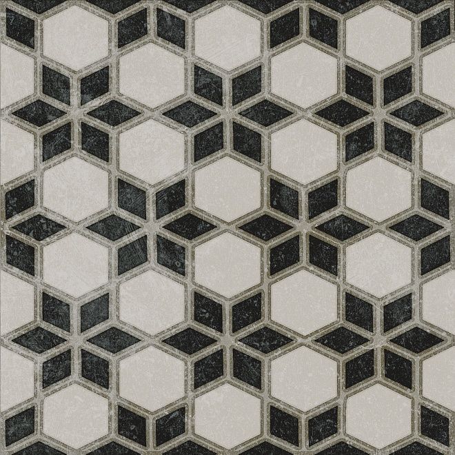 Декор Kerama Marazzi Фреджио 4 черно-белый 20x20 VT\A297\SG1544N