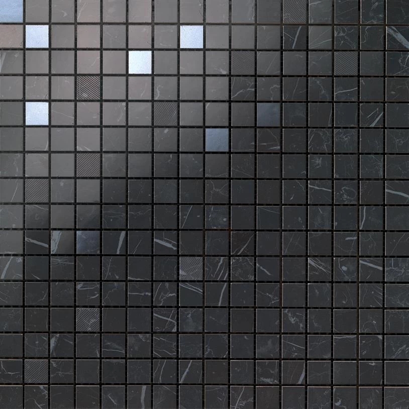 Мозаика Atlas Concorde Marvel Stone Nero Marquina Mosaic Q 30.5x30.5 9MQN