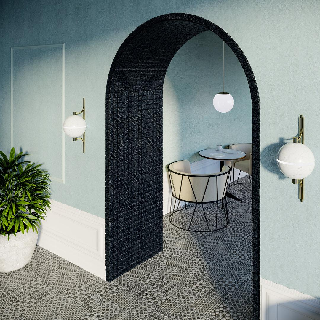 Декор Kerama Marazzi Фреджио 2 черно-белый 20x20 VT\A295\SG1544N