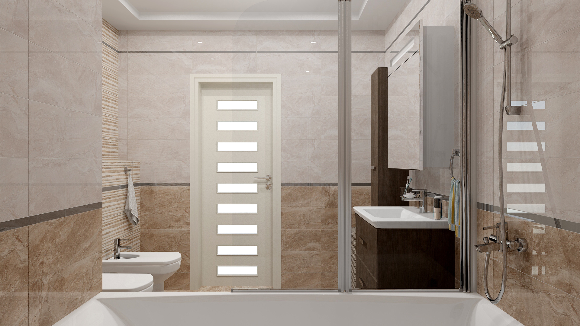 Мозаика Laparet Polaris коричневый+бежевый 30x30 глянцевый