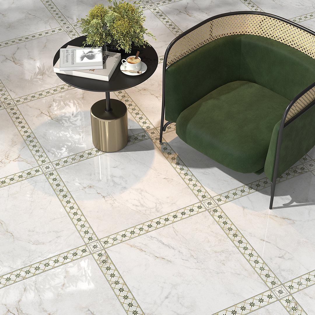 Керамическая плитка Kerama Marazzi FMA031R Серенада зеленый глянцевый обрезной 15x30