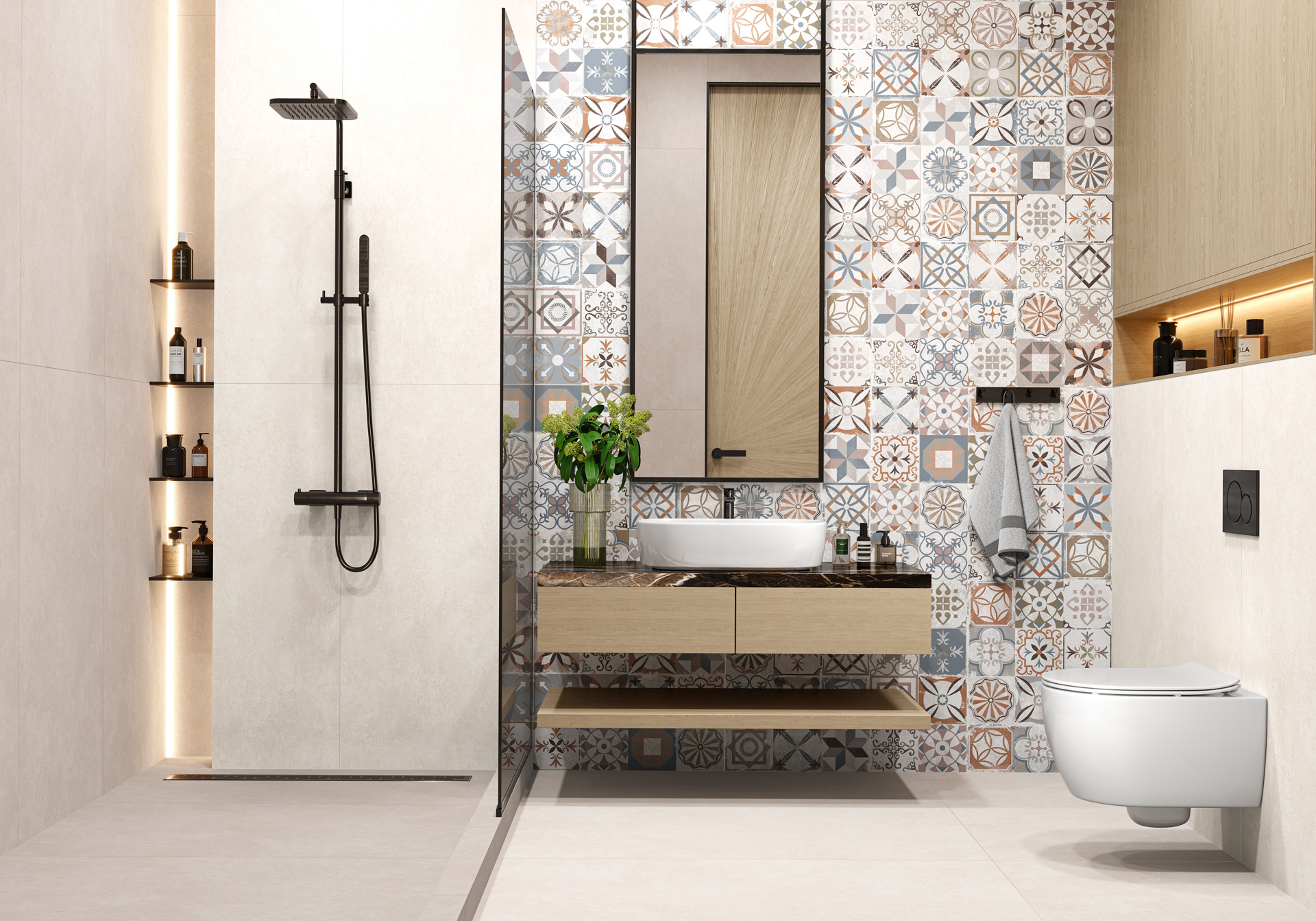 Керамогранит Alma Ceramica Бетон Про GFU60120BTP14R разноцветный 60x120