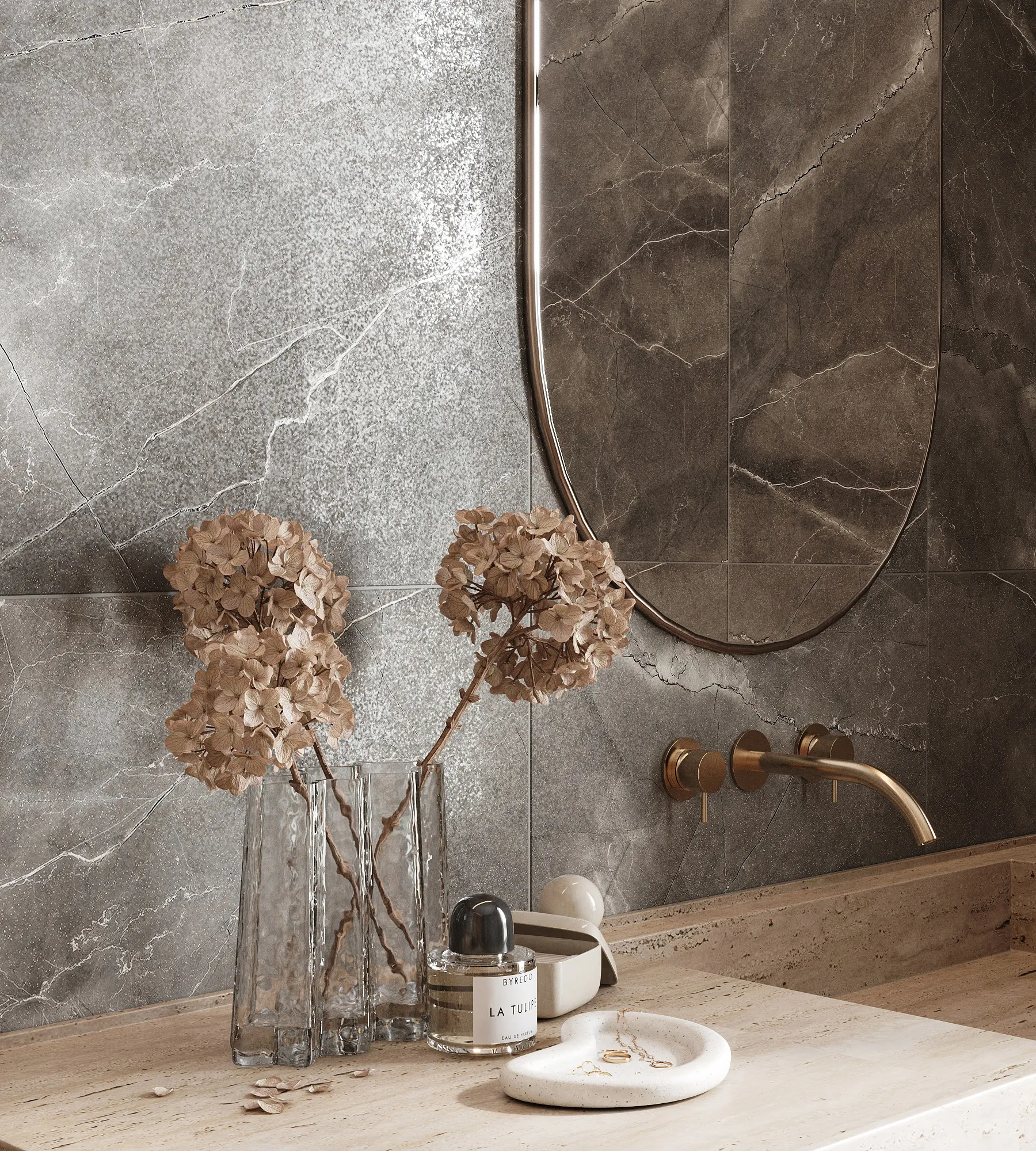 Керамогранит Аркадия Керамика FP1014-A Pulpis Nero Full Polished 60x60 серый