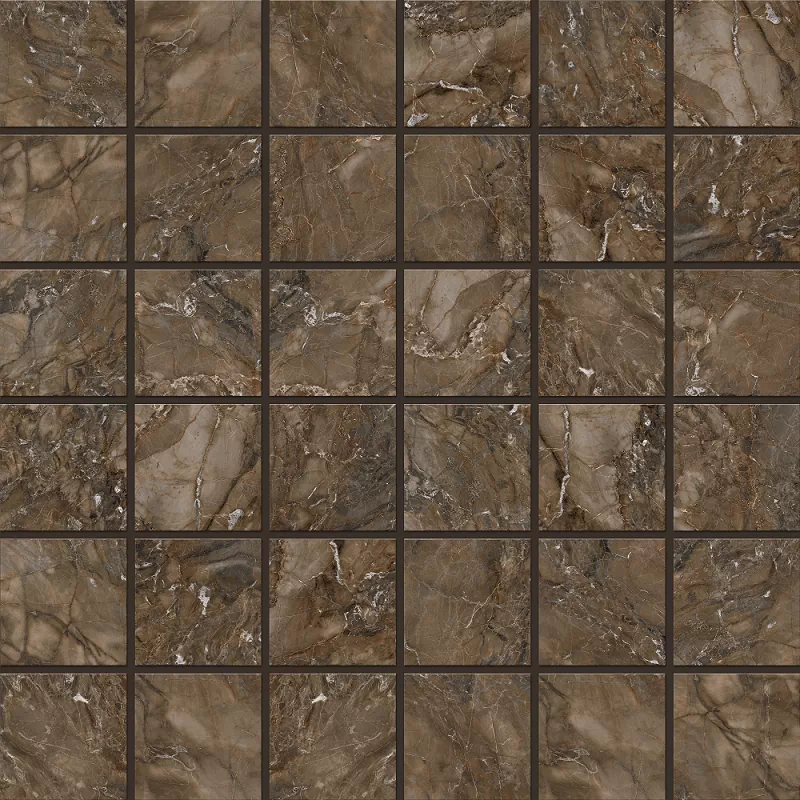Мозаика Estima BR04 Bernini Dark Brown 30x30 коричневый полированный