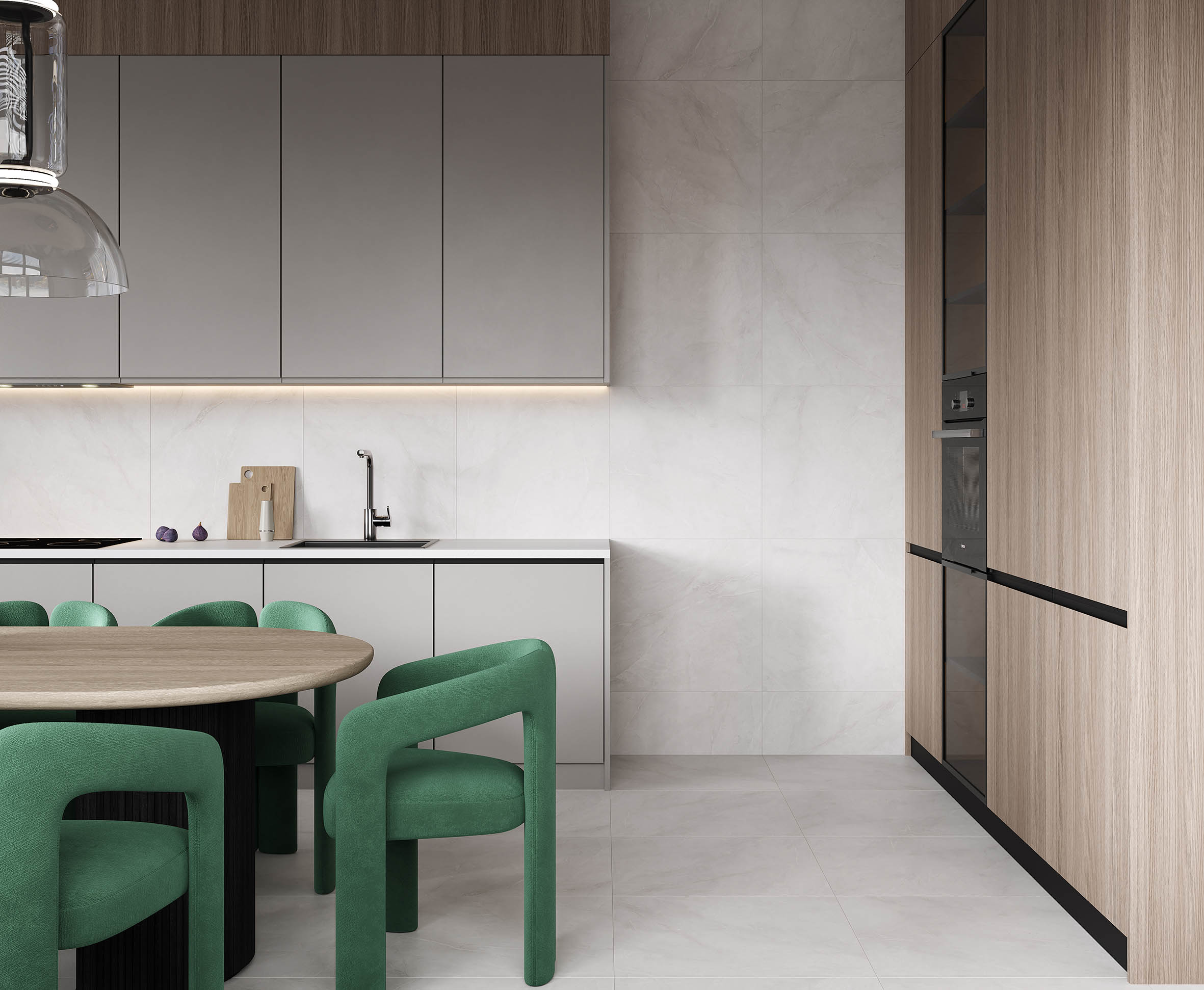 Керамогранит Laparet Horison Blanco светло-серый 40x40 матовый