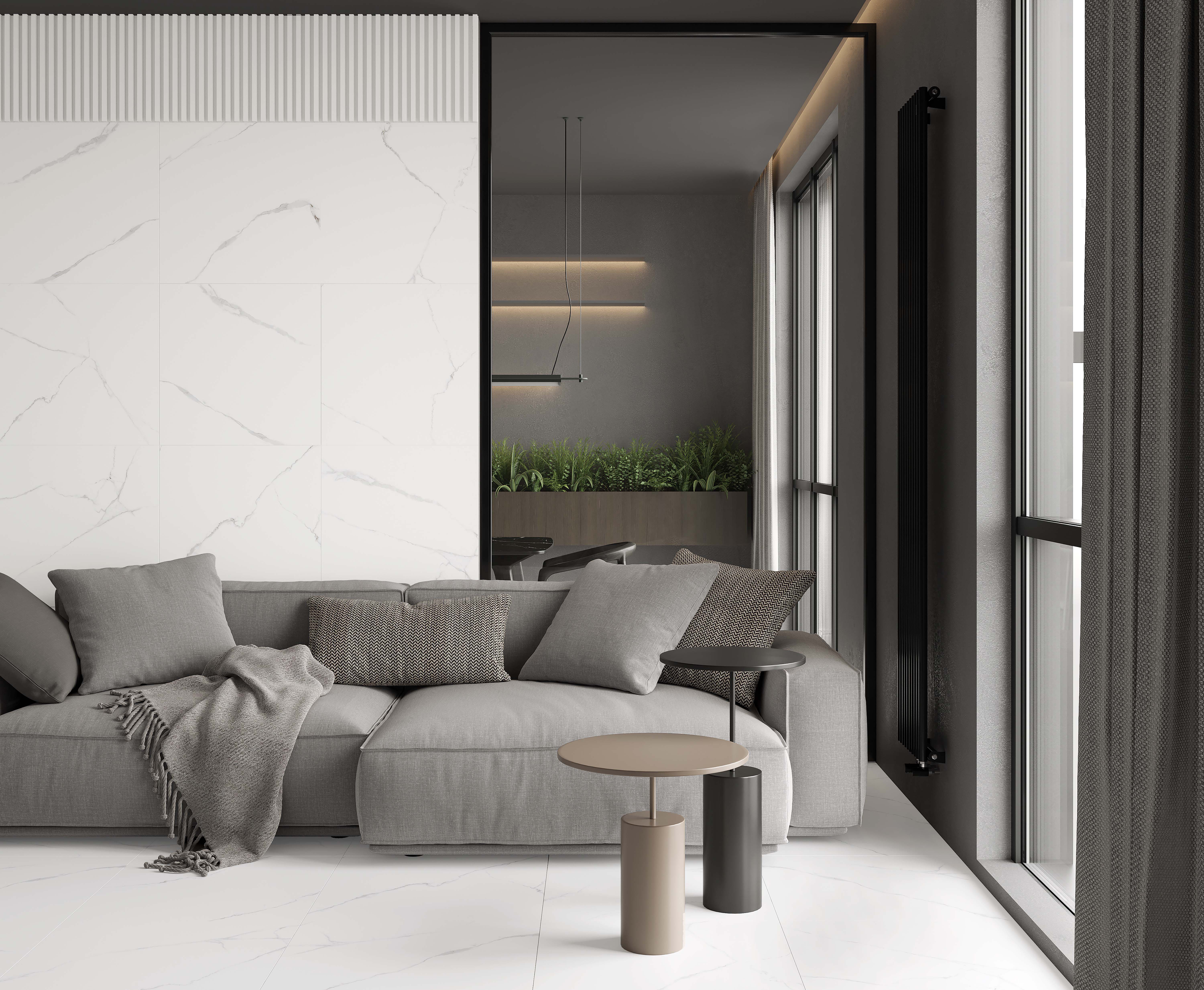 Керамогранит Laparet Atlantic White белый 60x120 полированный