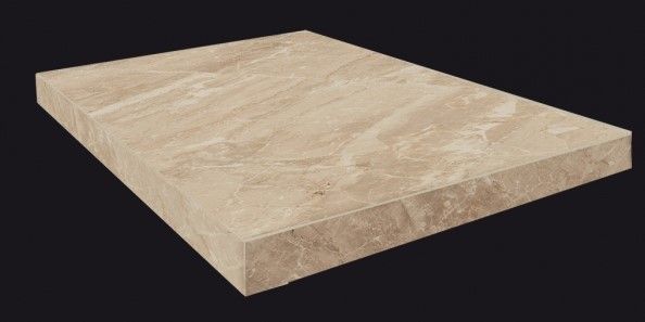 Ступень угловая правая ColiseumGres Portofino Beige 33x45 лаппатированная