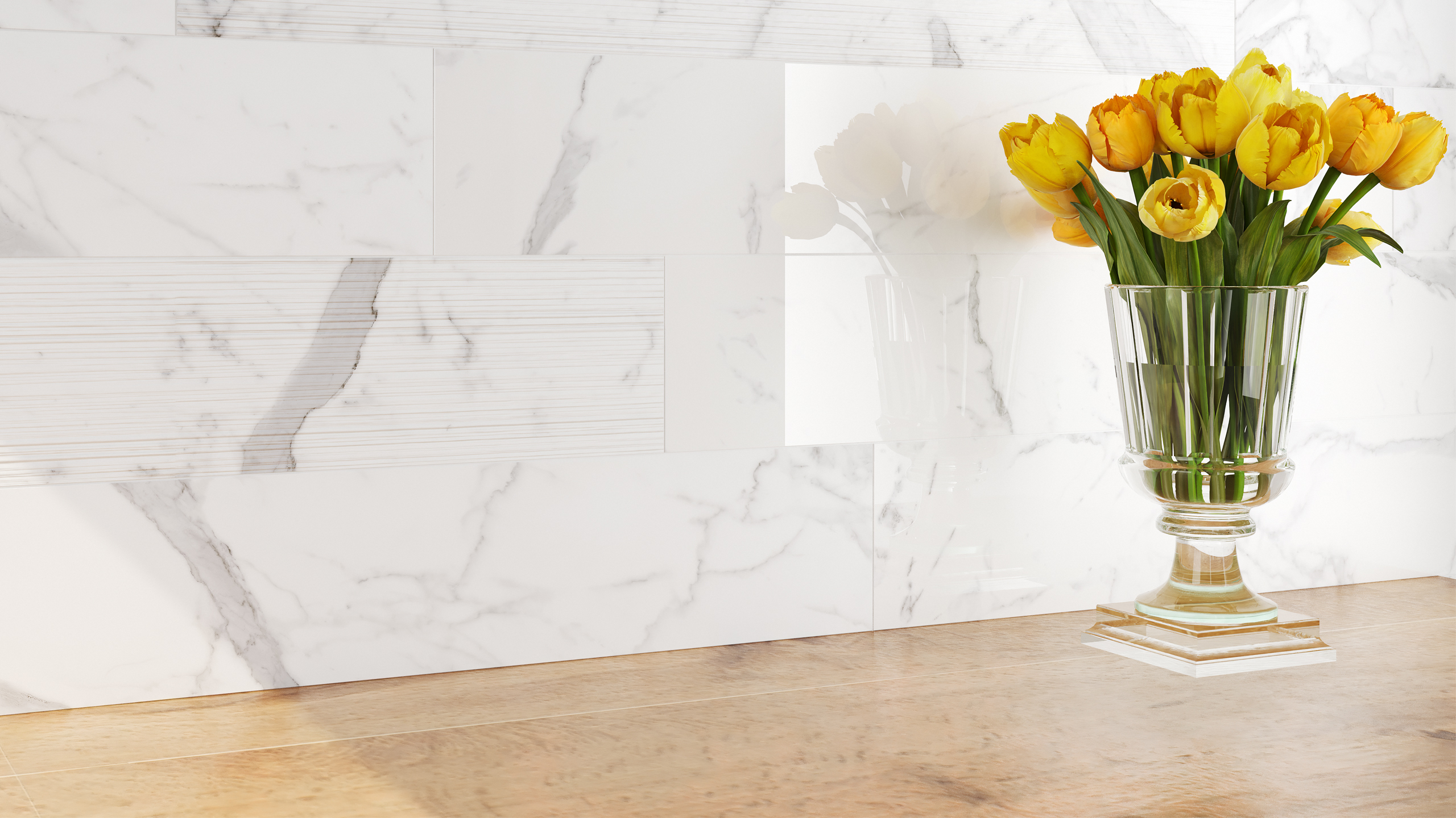 Плинтус Estima MN01 Montis White 7x60 белый полированный