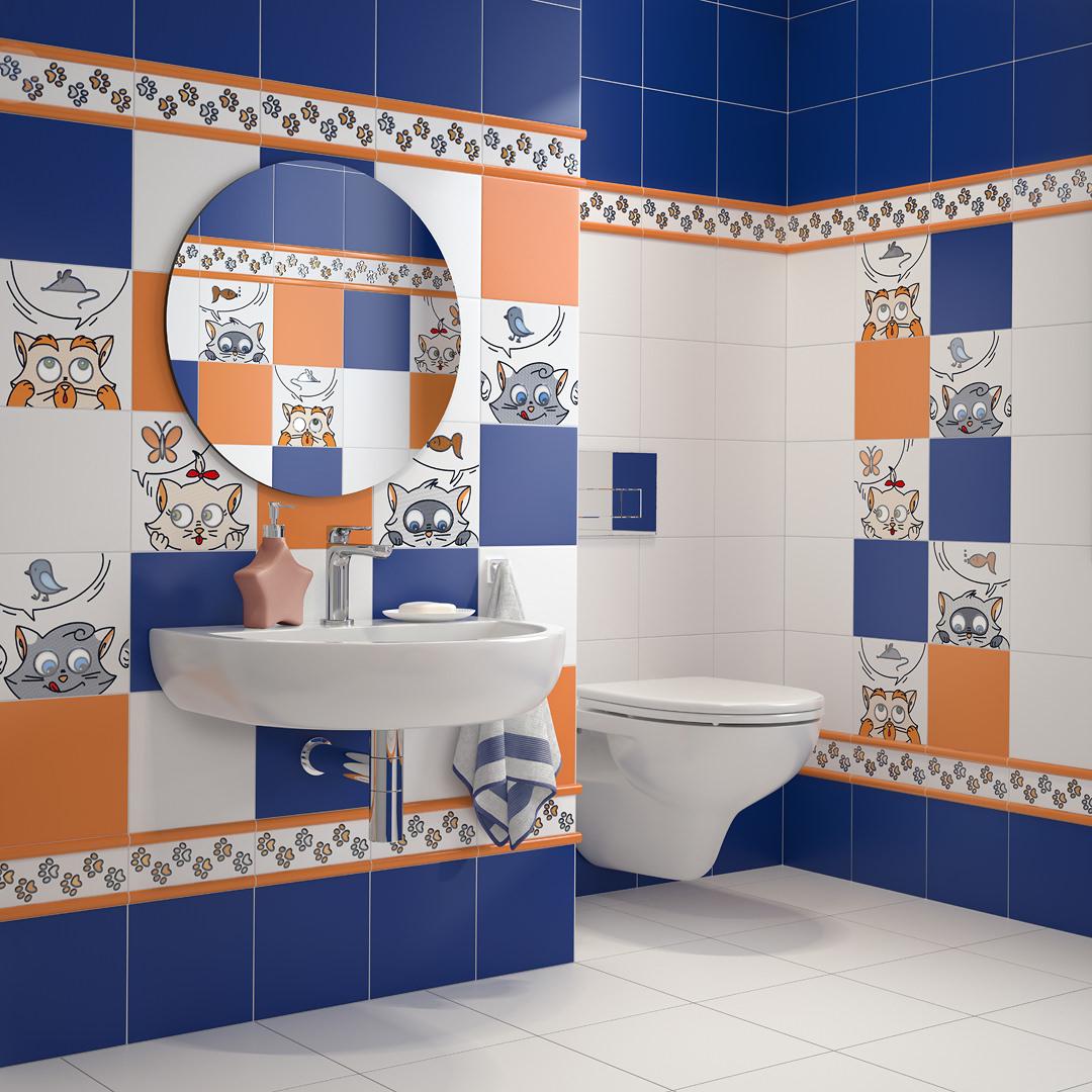 Декор Kerama Marazzi NT\A133\5009 Кошки-Мышки Рыбка 20x20