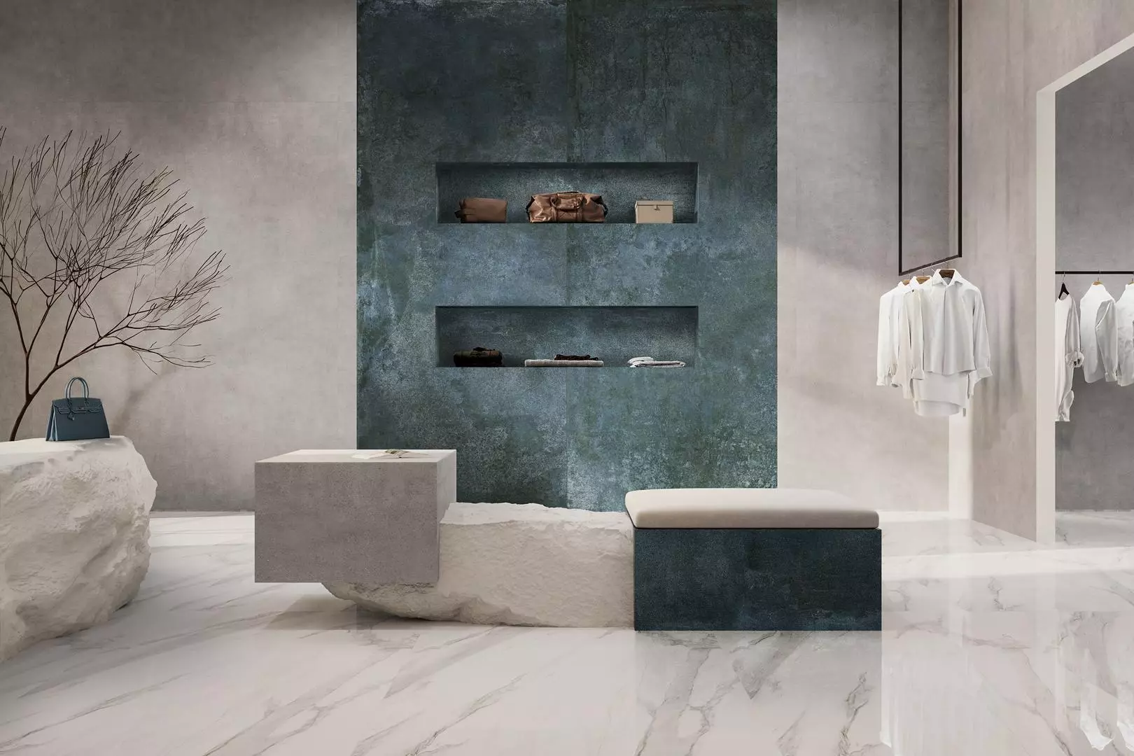 Керамогранит Kerama Marazzi SG014120R Сити белый обрезной 119.5x119.5