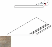 Бортик левый Italon District X2 Emerald 30x60