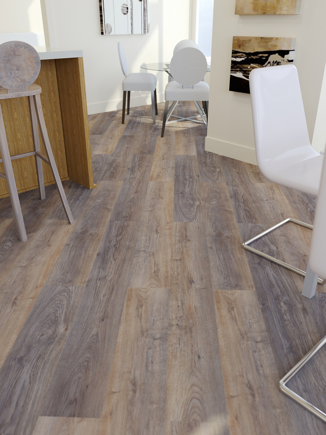 Кварцвиниловая плитка Fine Floor Light FF-1372 Дуб Берген кварц винил напольный
