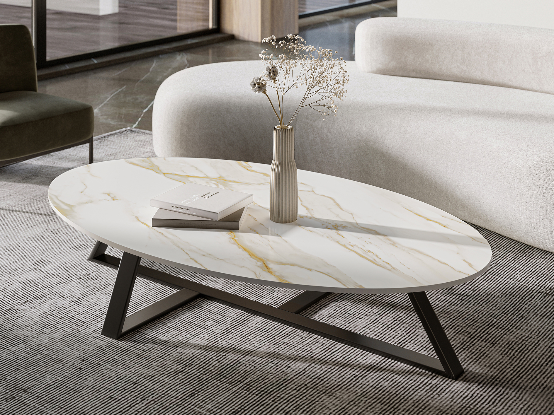 Керамогранит СтароСлэбс Travertine Beige Shape Tech Matt 120x280 бежевый