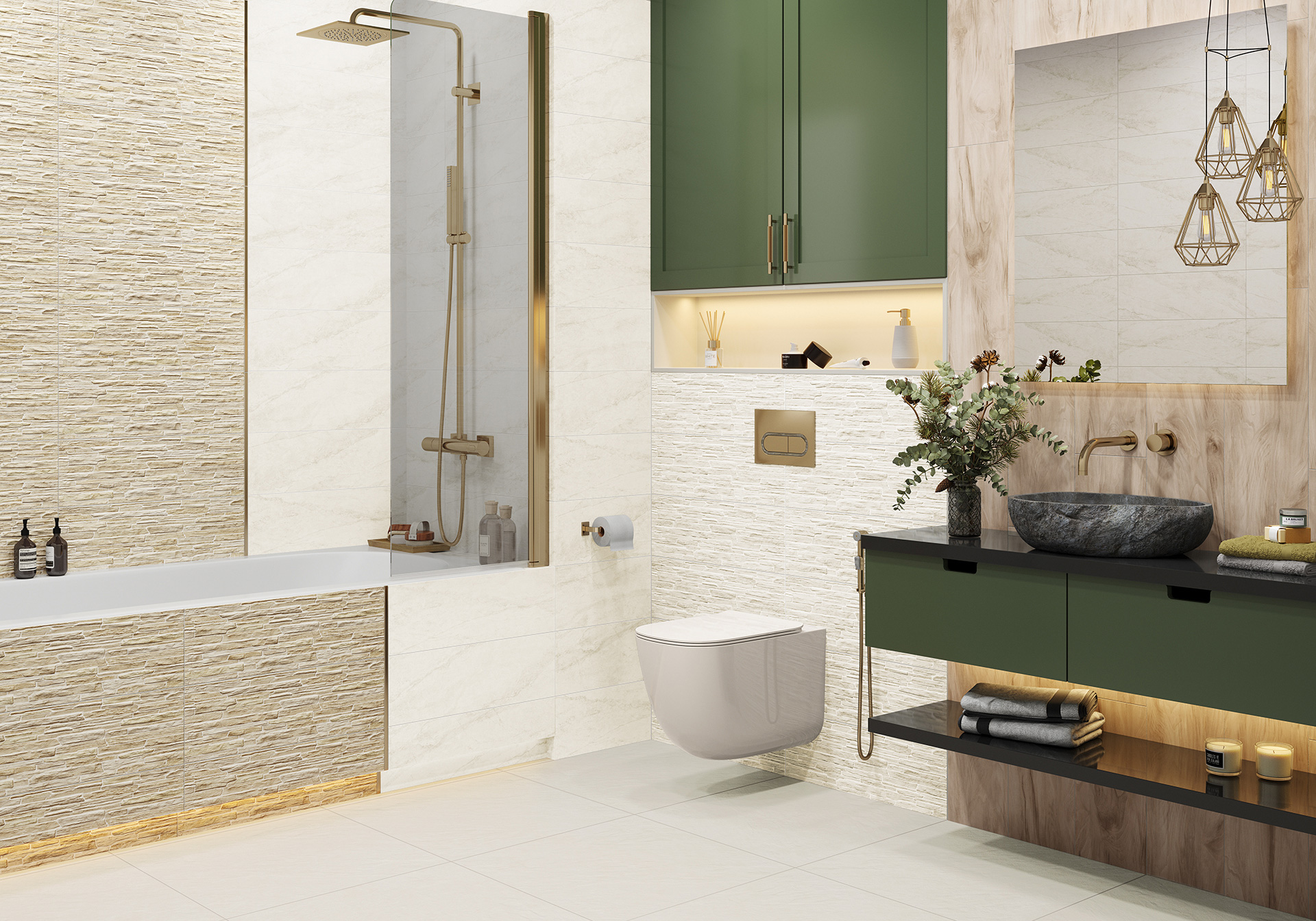 Керамическая плитка Alma Ceramica Роко TWA11ROK004 бежевый 20x60