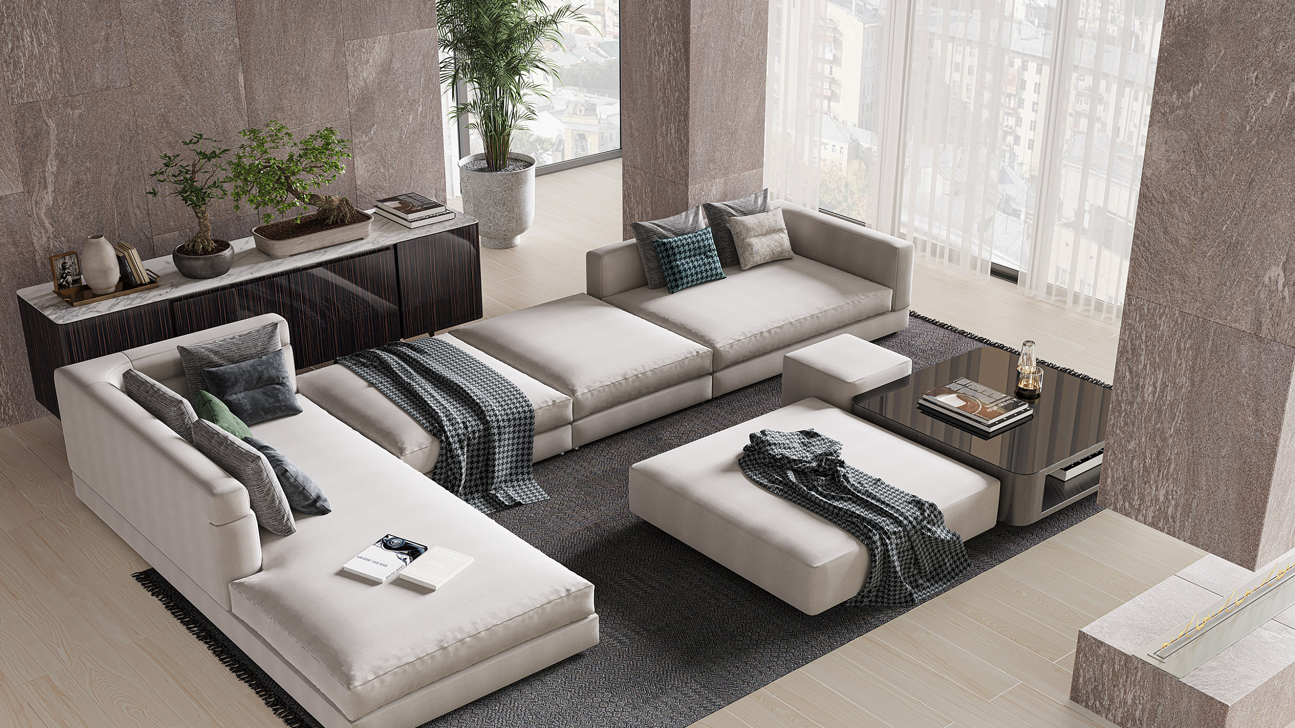 Мозаика Estima TN00 Tramontana Cube Ivory 25x29 бежевый