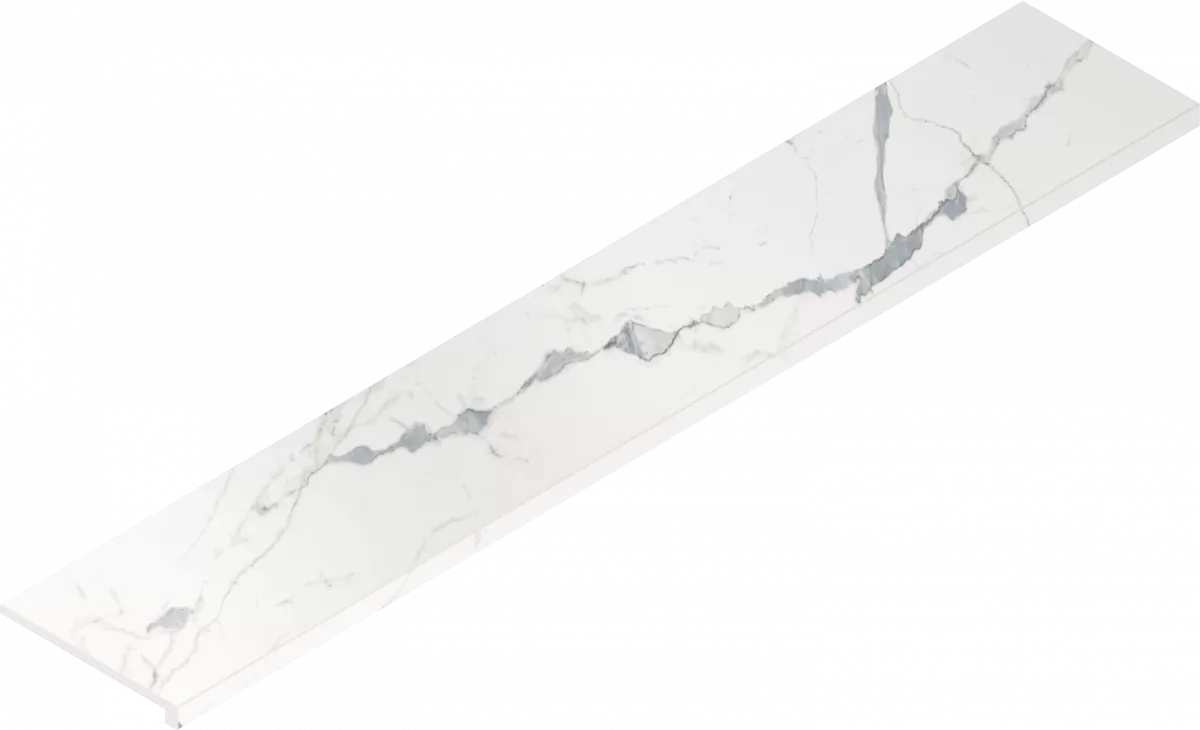 Ступень Италон Стелларис Статуарио Уайт фронтальная 620070002612 белый 33x160