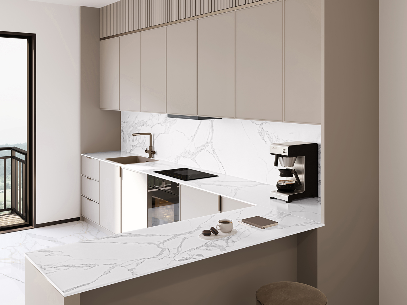 Керамогранит СтароСлэбс Marquina Night High Glossy 120x278 черный