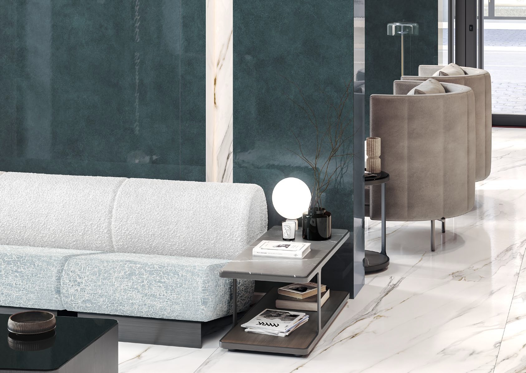 Керамогранит Kerama Marazzi SG075600R6 Майолика зеленый обрезной 119.5x320
