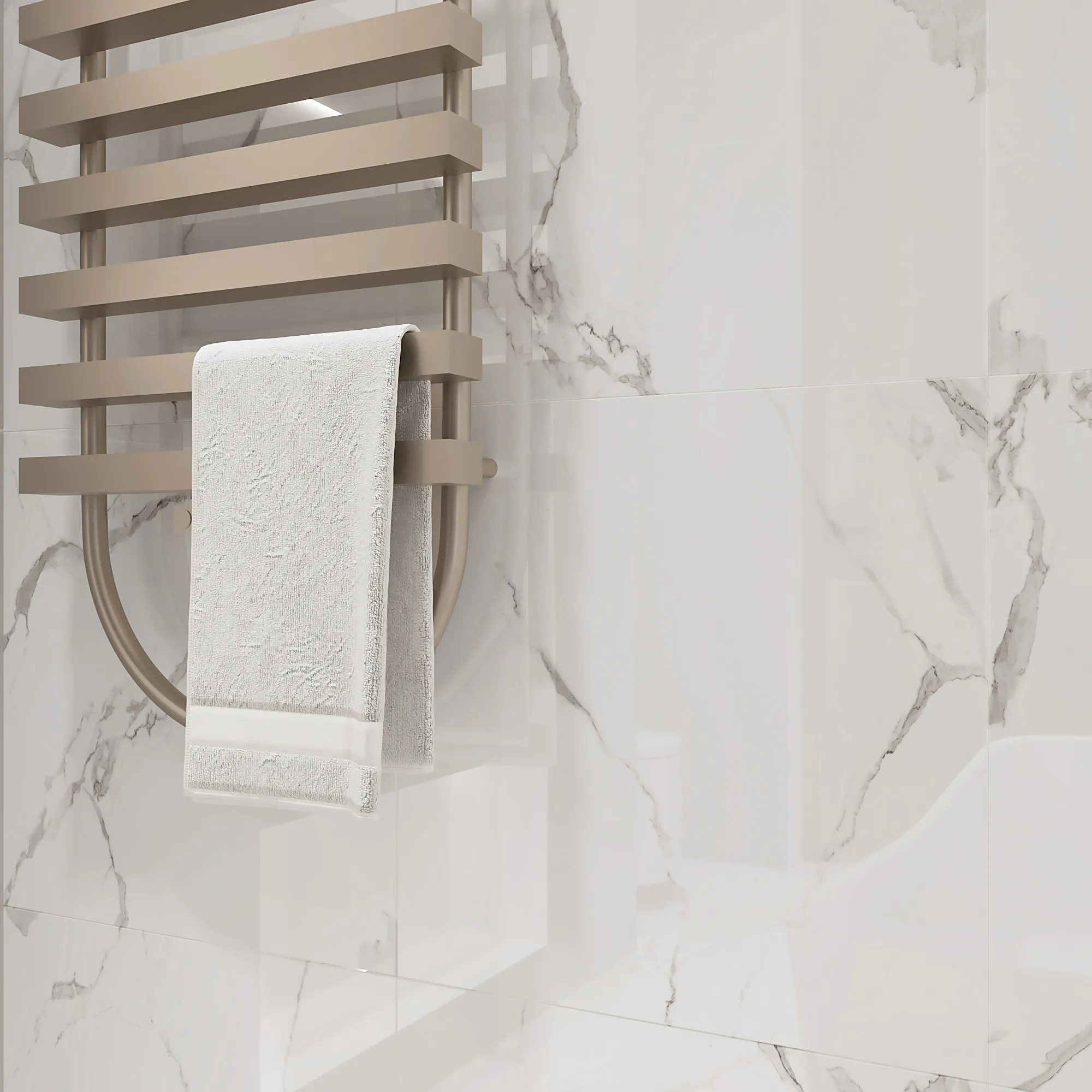 Керамогранит Аркадия Керамика FP1012-A Statuario Mires Full Polished 60x60 белый