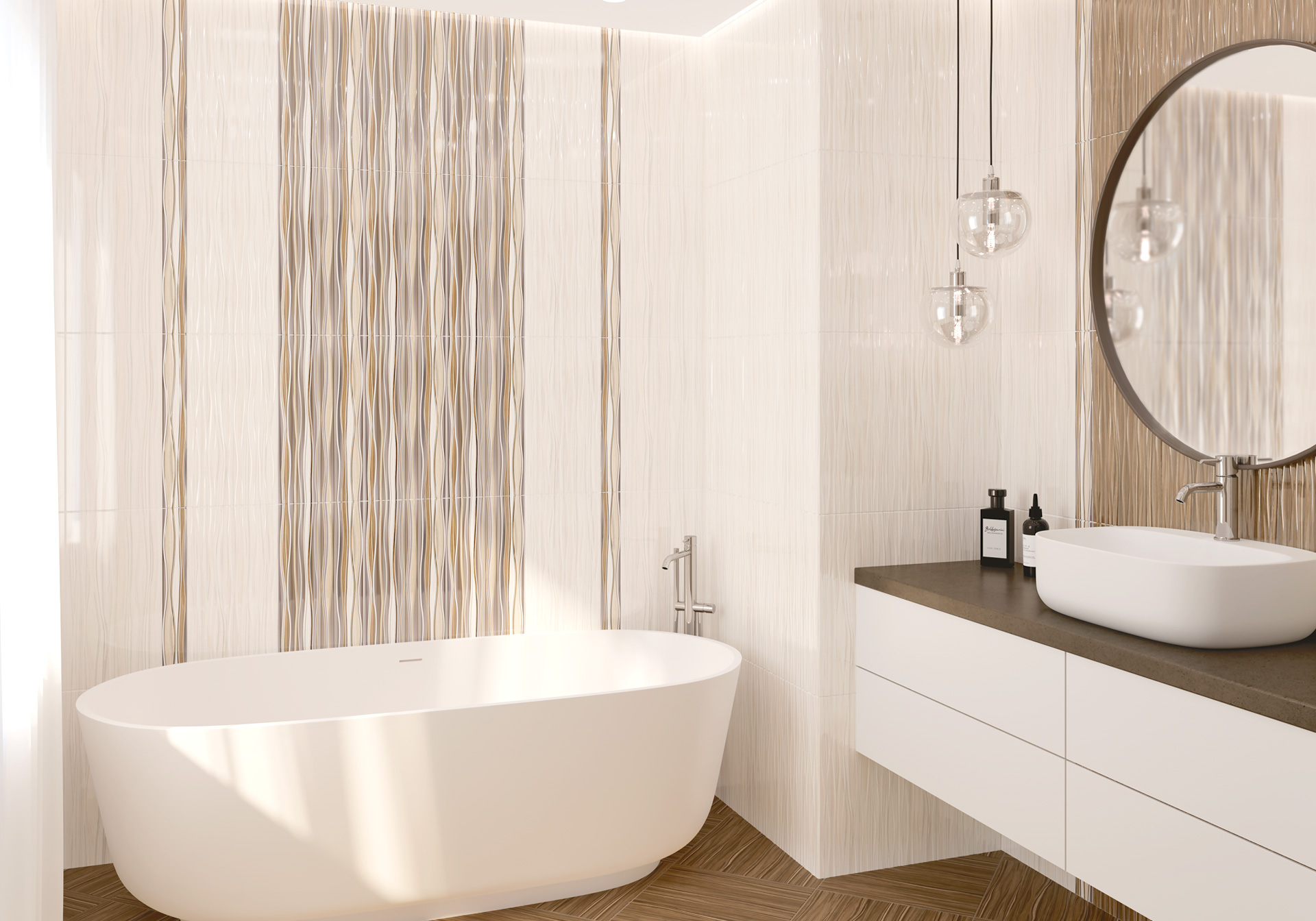 Керамическая плитка Alma Ceramica Плессо TWU09PLS404 коричневый 24.9x50