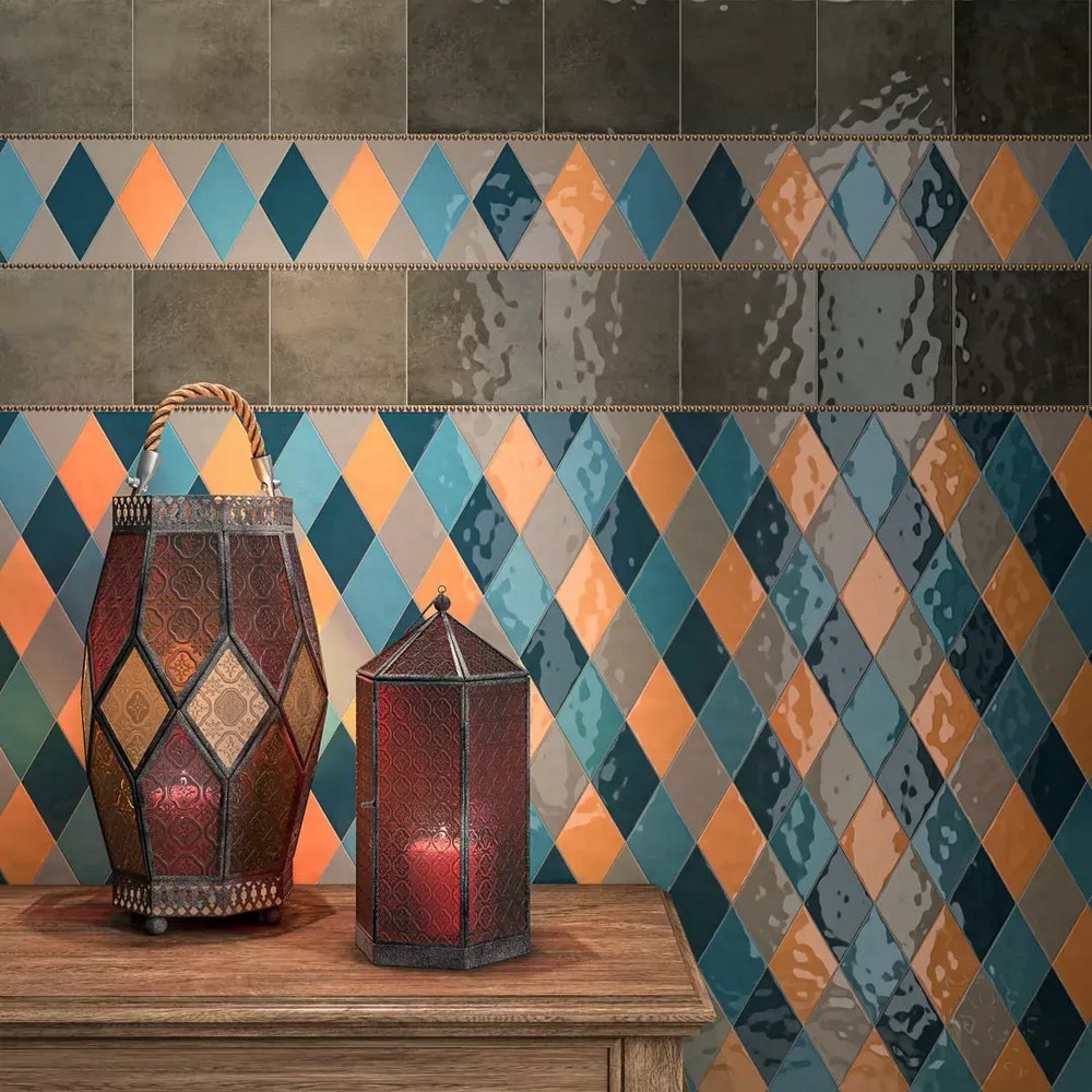 Декор Kerama Marazzi KMD2SRB007BN Риад красный глянцевый 7.8x13.5