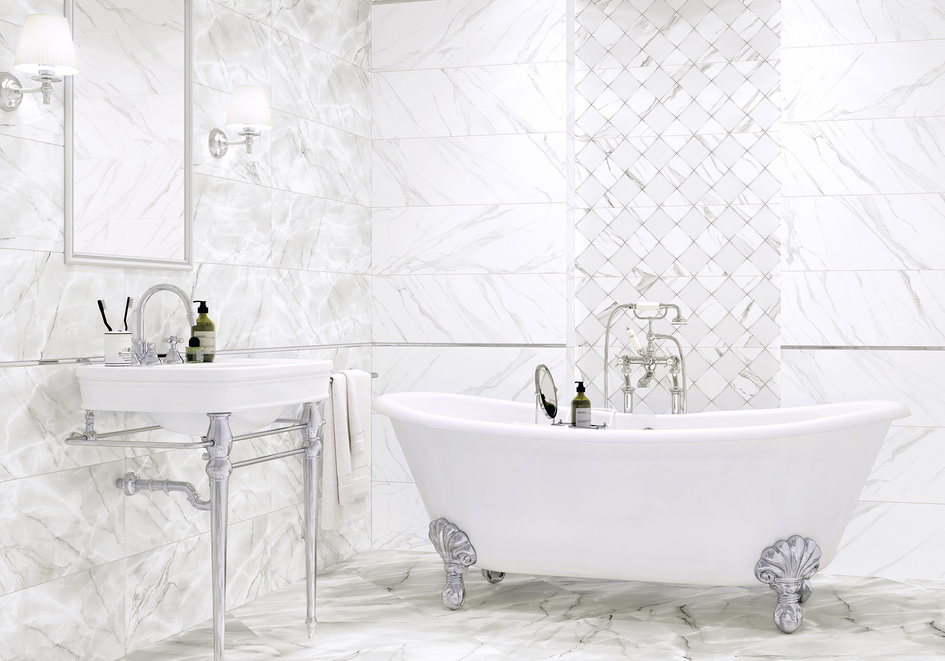 Керамическая плитка Alma Ceramica Ларедо TWU93LRD70R серый 30x90