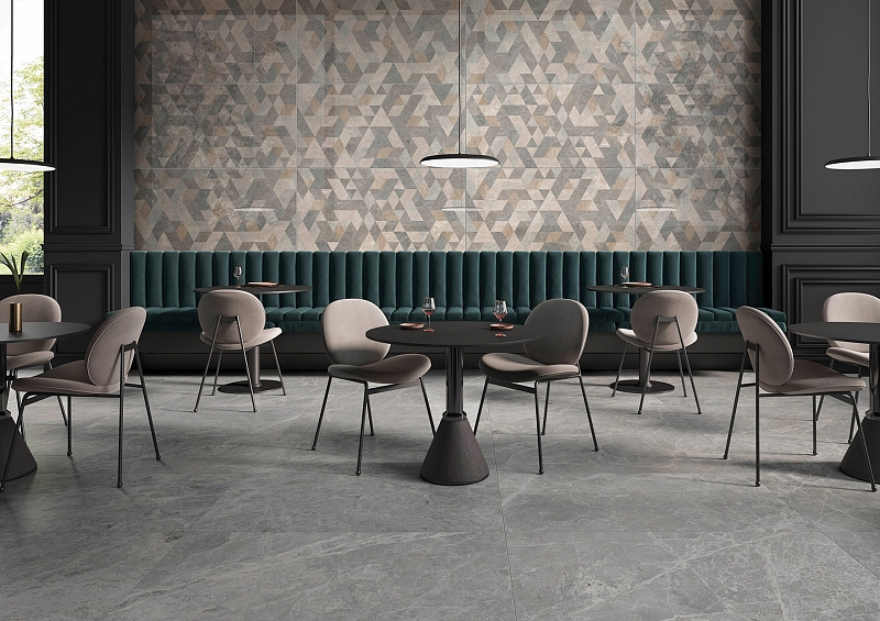 Мозаика Vitra Marmostone Темно-серый R9 30x30 лаппатированный