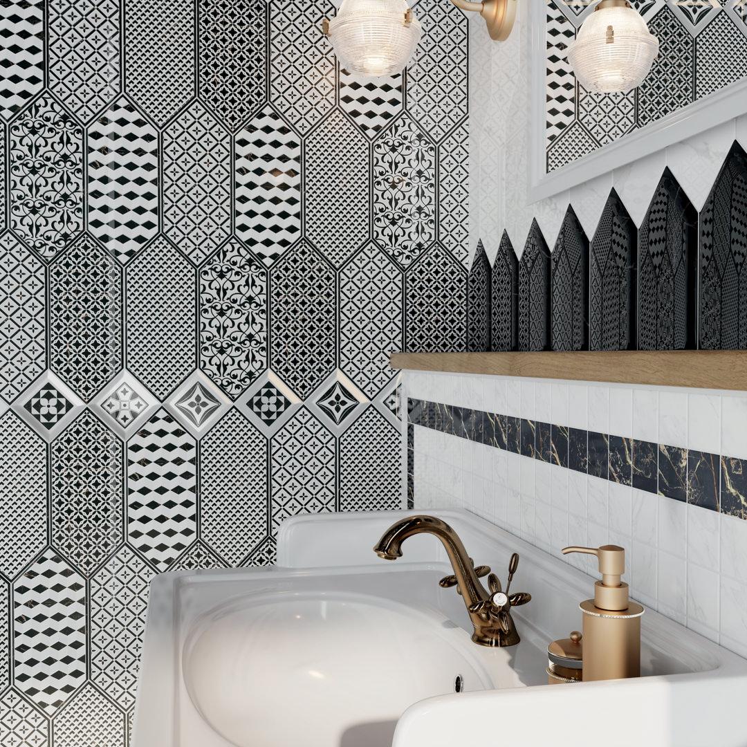 Керамическая плитка Kerama Marazzi Келуш белый глянцевый 14x34 35006