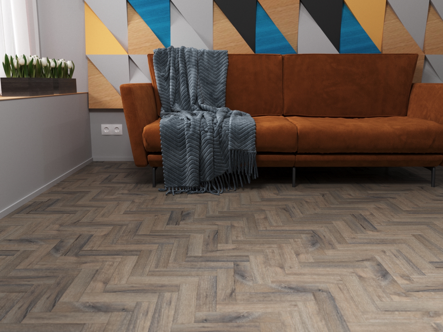 Кварцвиниловая плитка Fine Floor Craft Small Plank FF-441 Джакарта кварц винил напольный