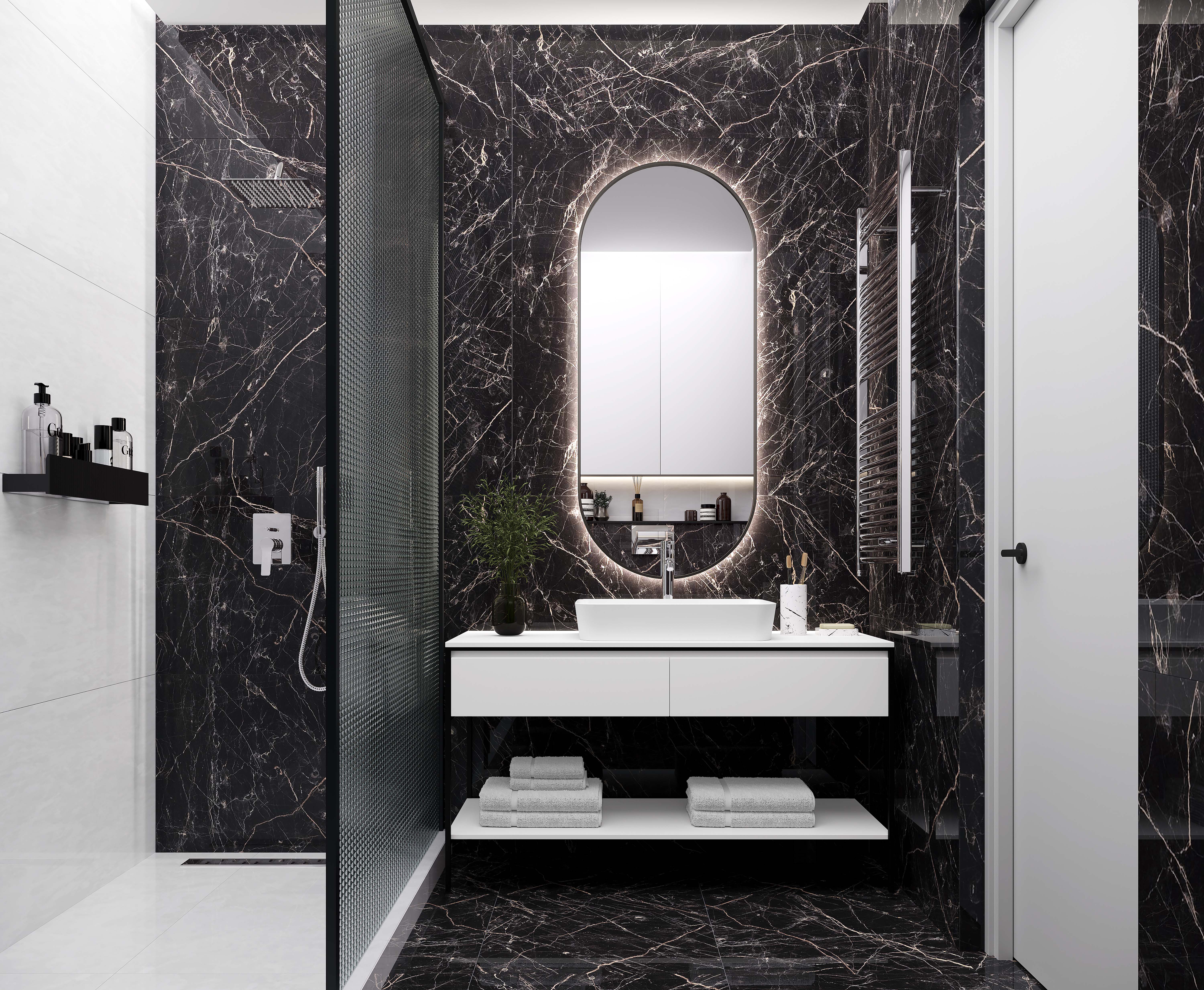 Керамогранит Laparet Black Arkadia черный 60x120 полированный