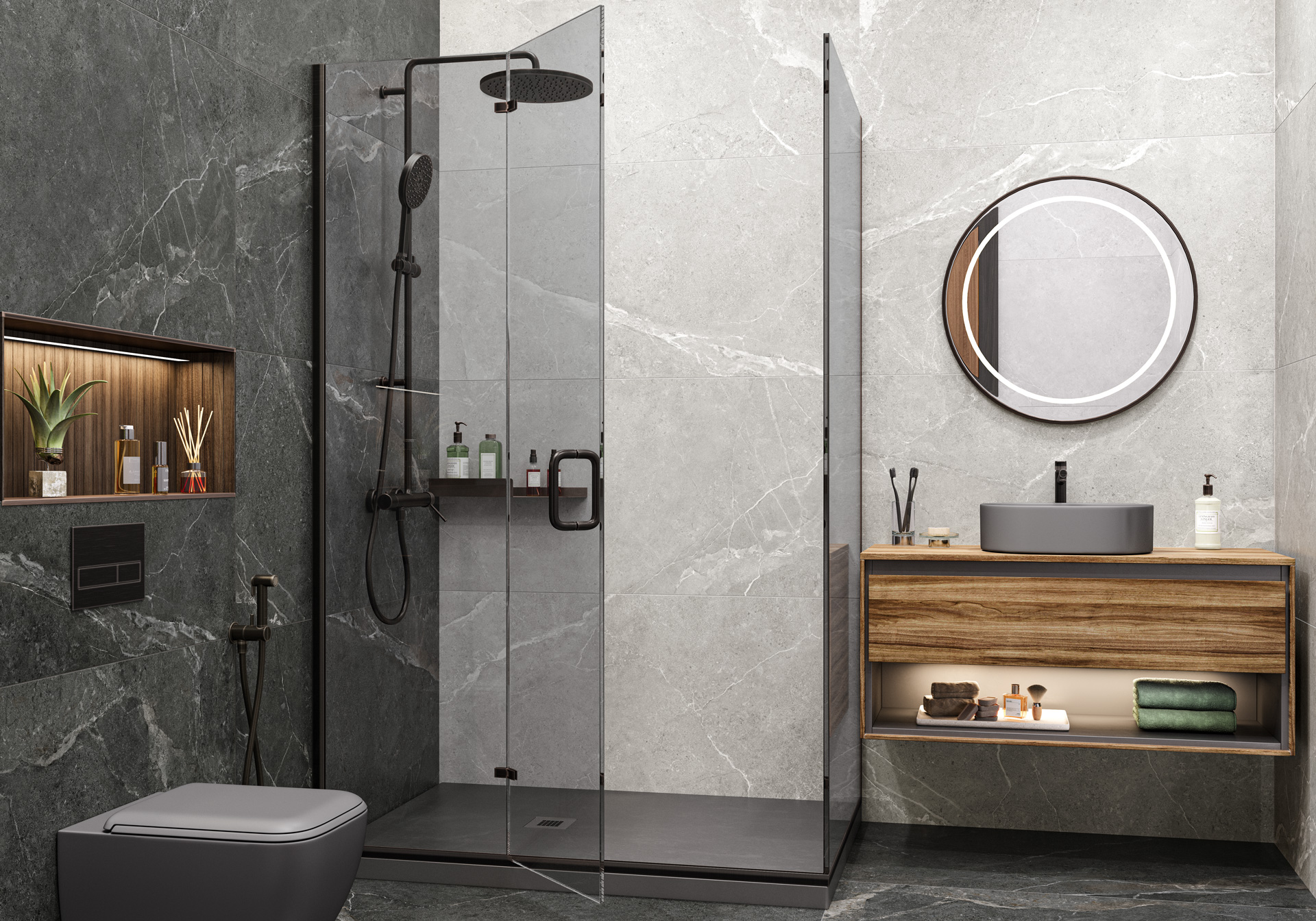 Керамогранит Artkera Group Титан Грис GP60120TIA05M серый 60x120
