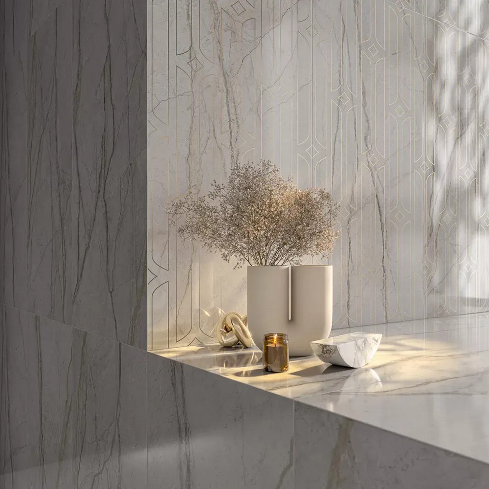 Керамическая плитка Kerama Marazzi KM6012B0240R Ифран бежевый светлый глянцевый структура обрезной 60x119.5