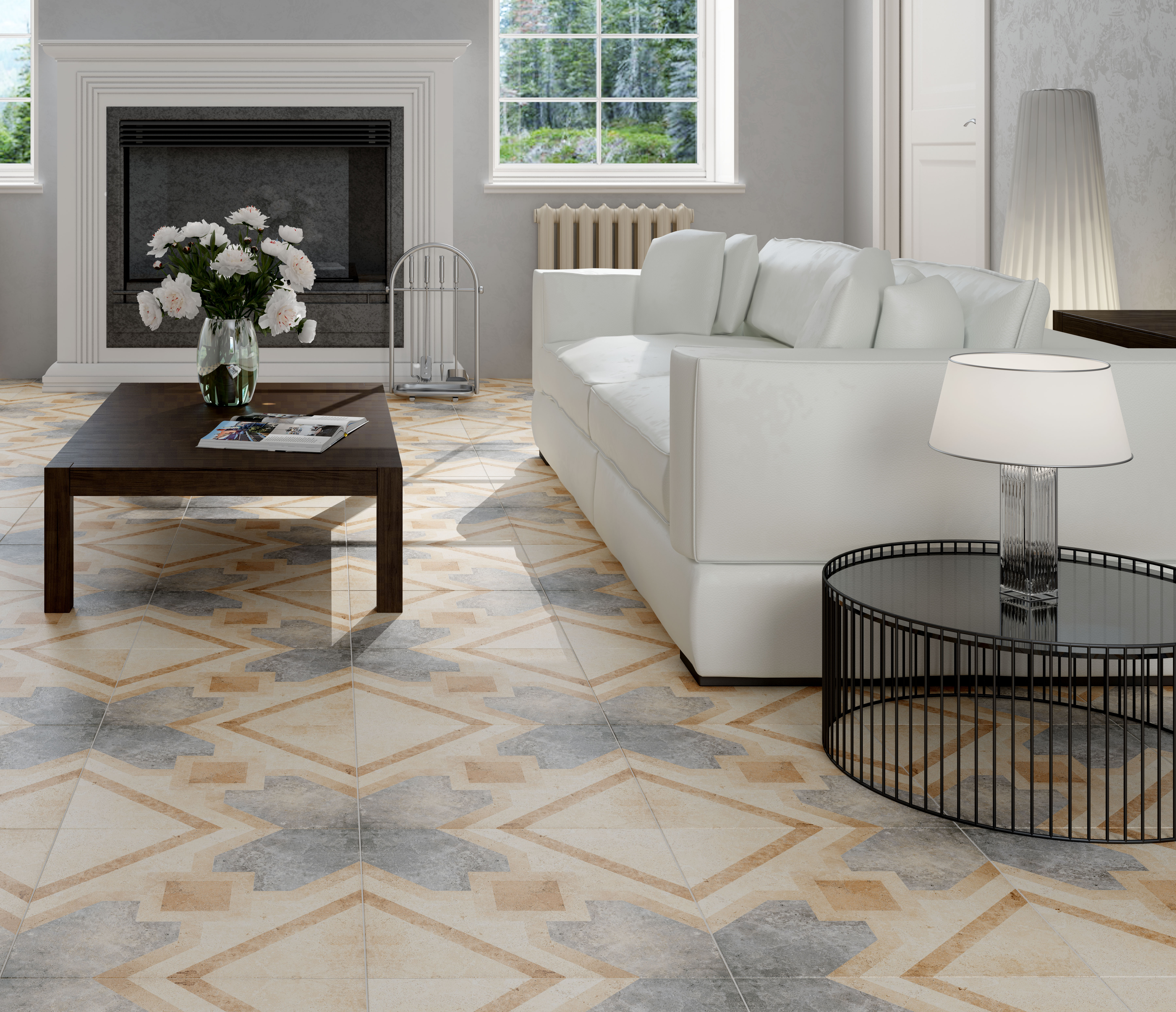 Декор Grasaro Tivoli Grey 40x40 G-242/S/d02/400x400x8