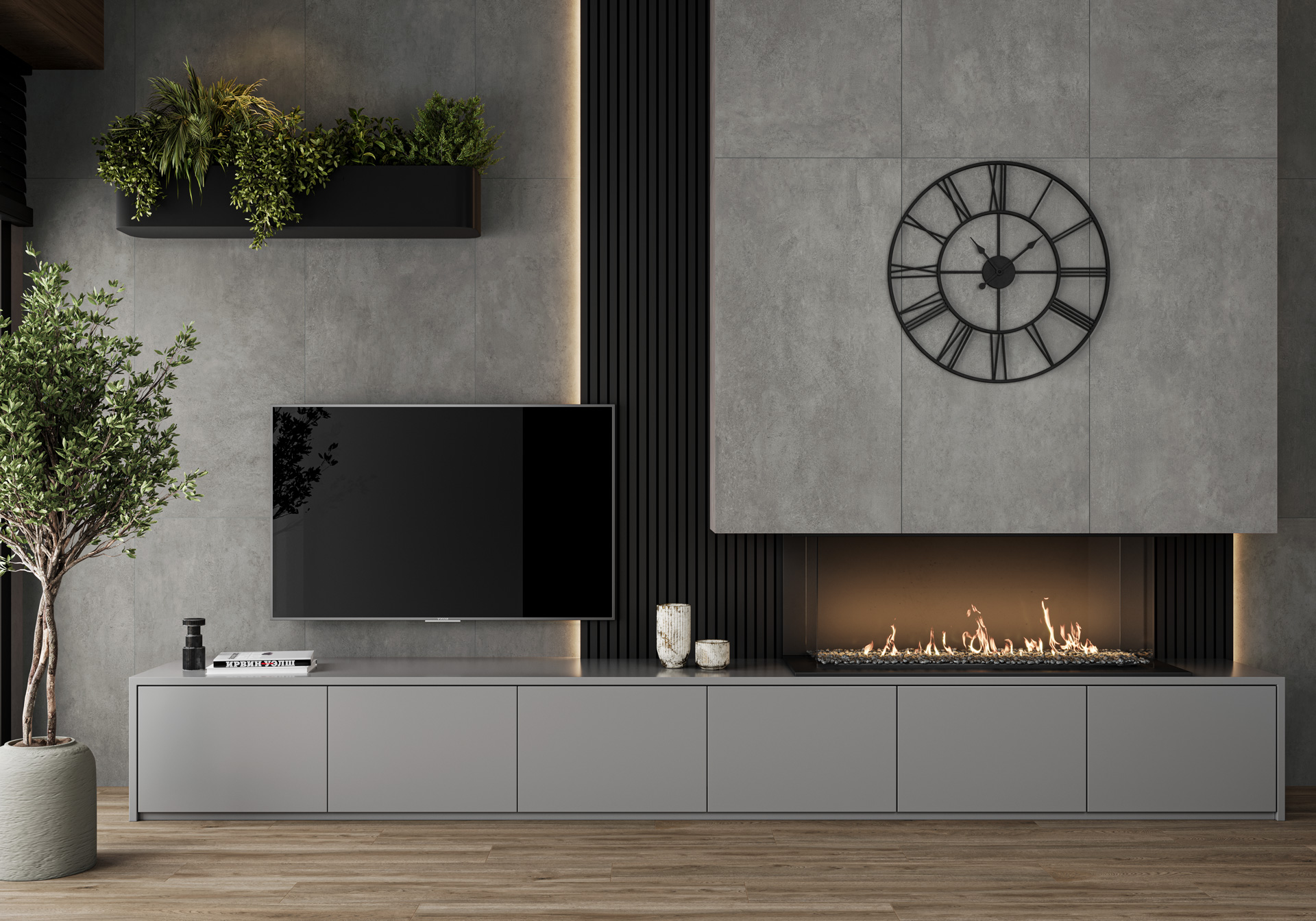 Керамогранит Alma Ceramica Унико GFU60120UNK07R серый 60x120