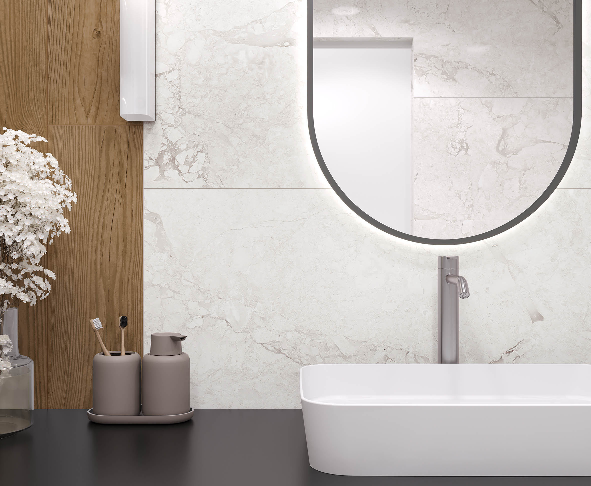 Керамогранит Laparet Emil White светло-серый 40x40 полированный