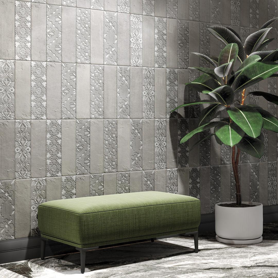 Керамическая плитка Kerama Marazzi 9047 Шеннон серый матовая 8,5x28,5