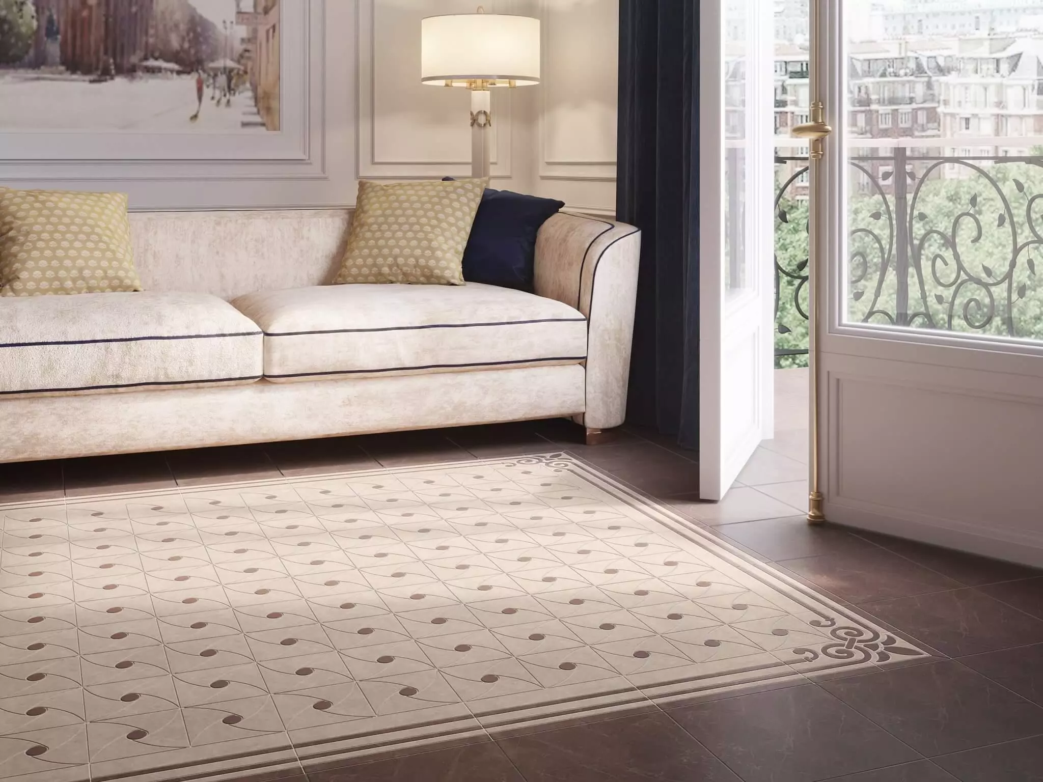 Декор Kerama Marazzi MM11139 Версаль коричневый мозаичный 30x30