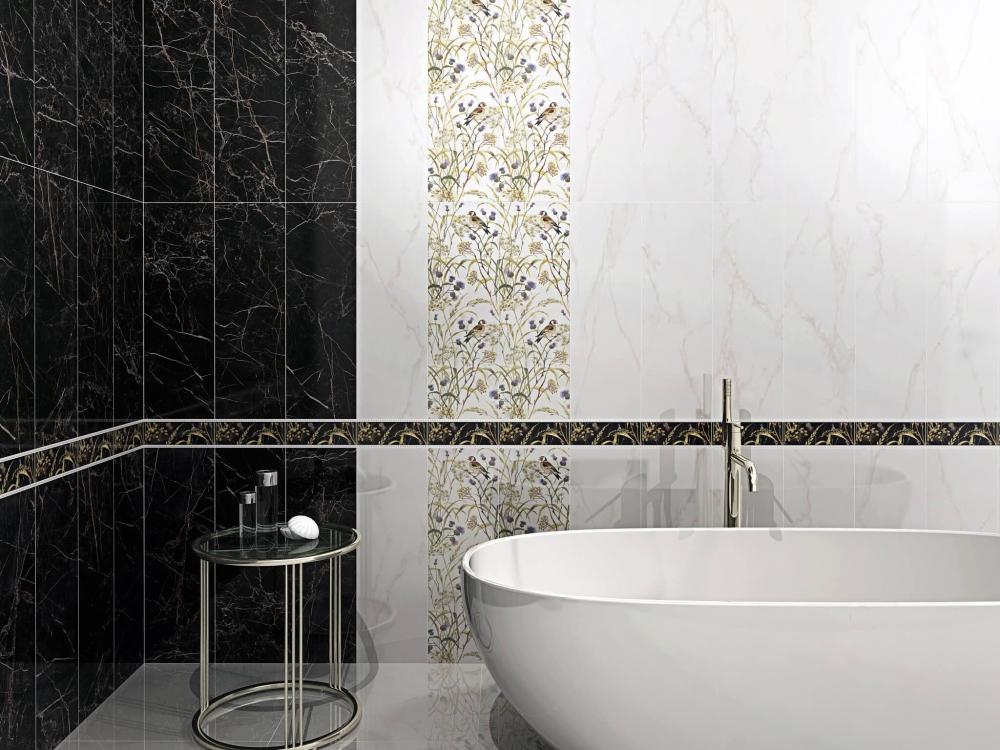 Декор Kerama Marazzi MM12111 Астория черный мозаичный 25x75
